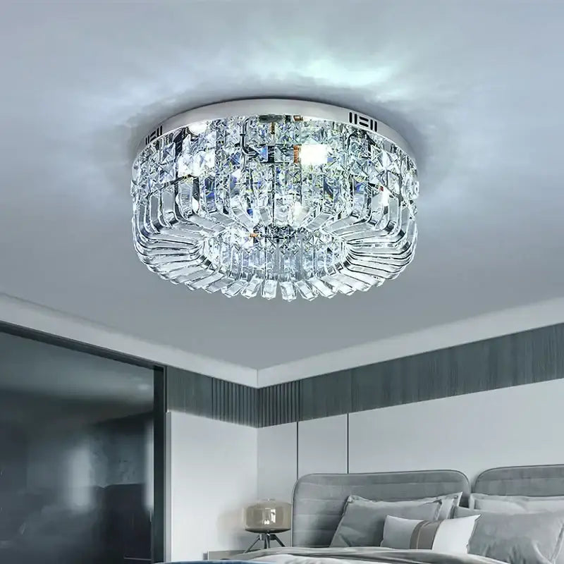 Modern golden decorbites crystal ring led ceiling lamp living room