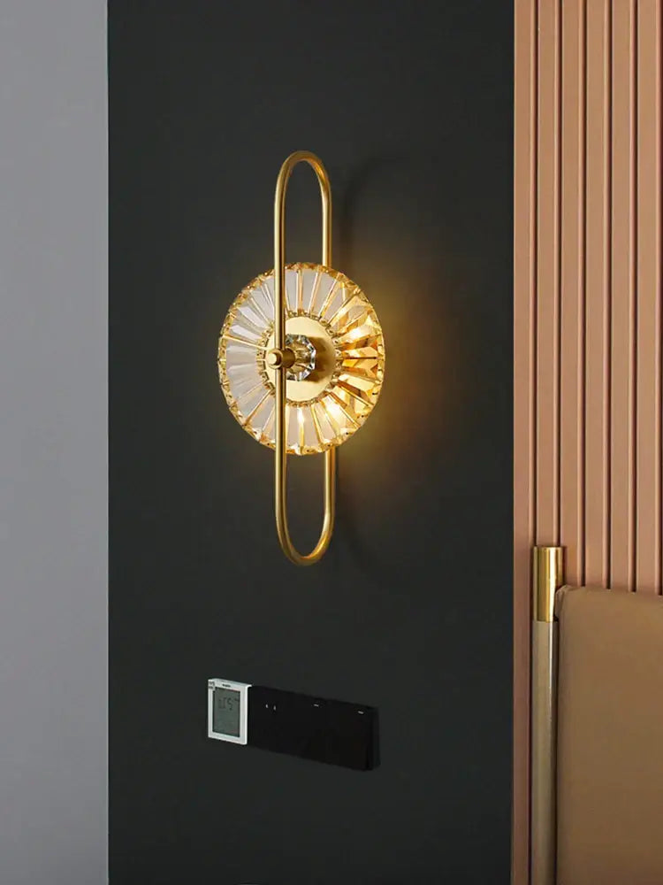 Modern golden decorbites crystal wall light for bedroom