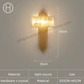 Modern golden decorbites crystal wall light for bedroom