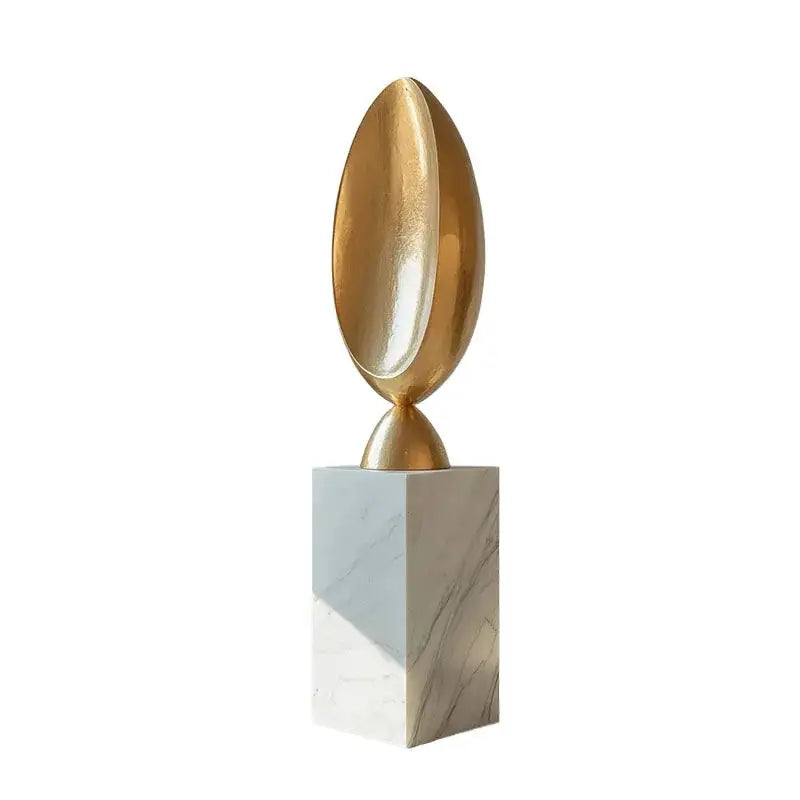 Modern golden geometric animal bird sculpture living room decor