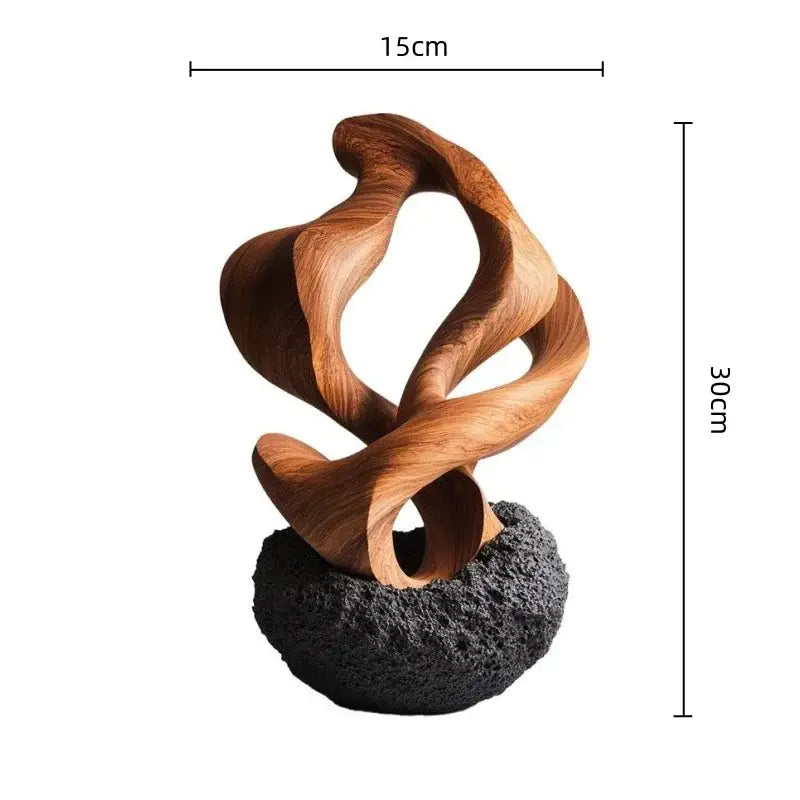 Modern golden geometric resin sculpture living room home decor