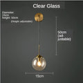 Modern golden glass ball wall sconce living room light