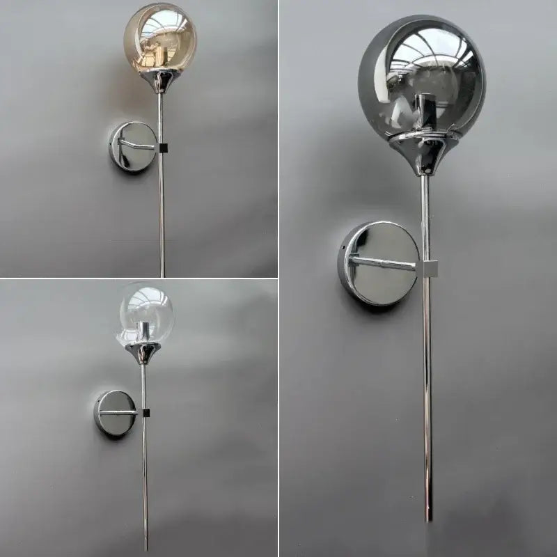 Modern golden glass ball wall sconce living room lighting
