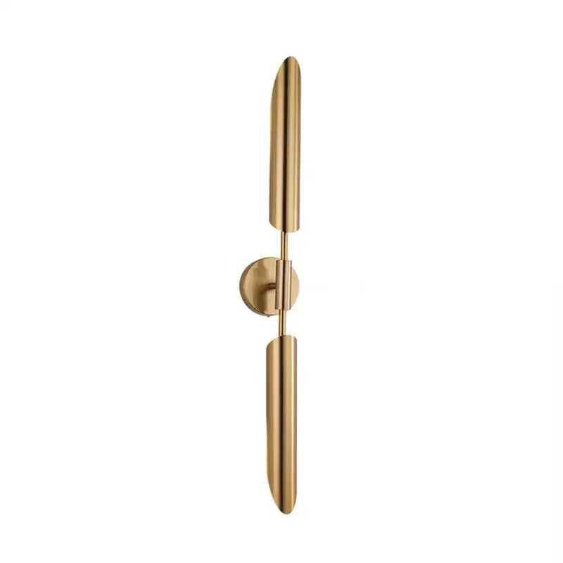 Modern golden inclined tube wall light living room sconce