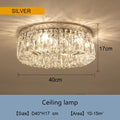 Modern golden led crystal ceiling lamp for living room