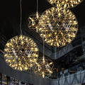 Modern golden led pendant light for kitchen wireframe chandelier
