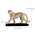 Modern golden leopard resin figurine living room decor