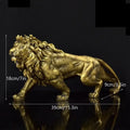 Modern golden lion king statue office decor