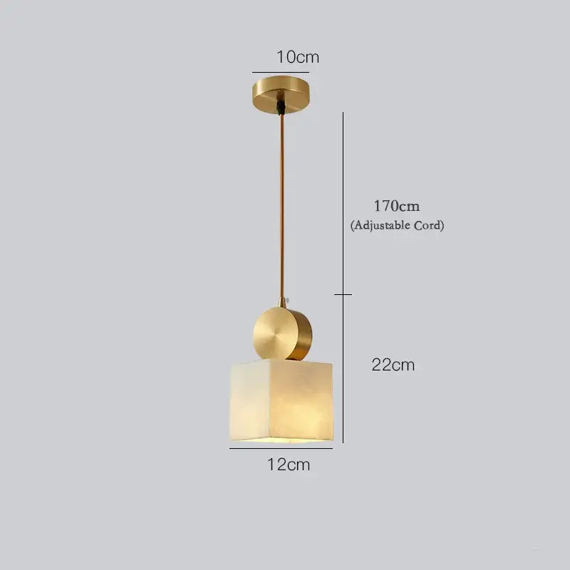 Modern golden luxury marble pendant lamp for dining room