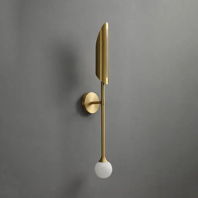 Modern golden metal glass wall lamp bedroom sconce spotlight