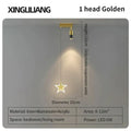 Modern golden pendant chandelier living room sleek cylindrical light