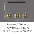 Modern golden pendant lights clear glass bedroom chandelier