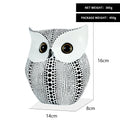 Modern golden perforated owl figurines living room animal statues