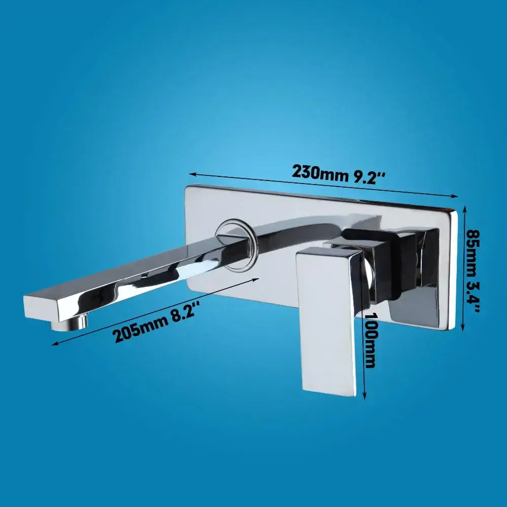 Modern golden polished wall mount faucet bathroom hot cold mixer