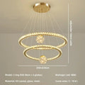 Modern golden spiral decorbites crystal led chandelier living room