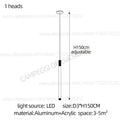 Modern golden tube chandelier staircase led glass light