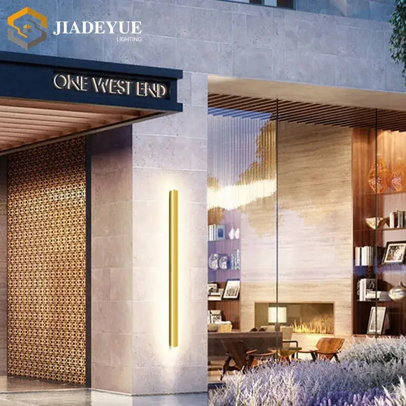 Modern golden wall light garden ip65 waterproof led outdoor lighting