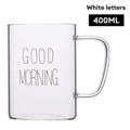 Modern good morning glass mug kitchen transparent tumbler