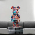 Modern graffiti bear 27cm figurine living room money jar
