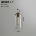 Modern gray and brass glass pendant light fixture kitchen lighting