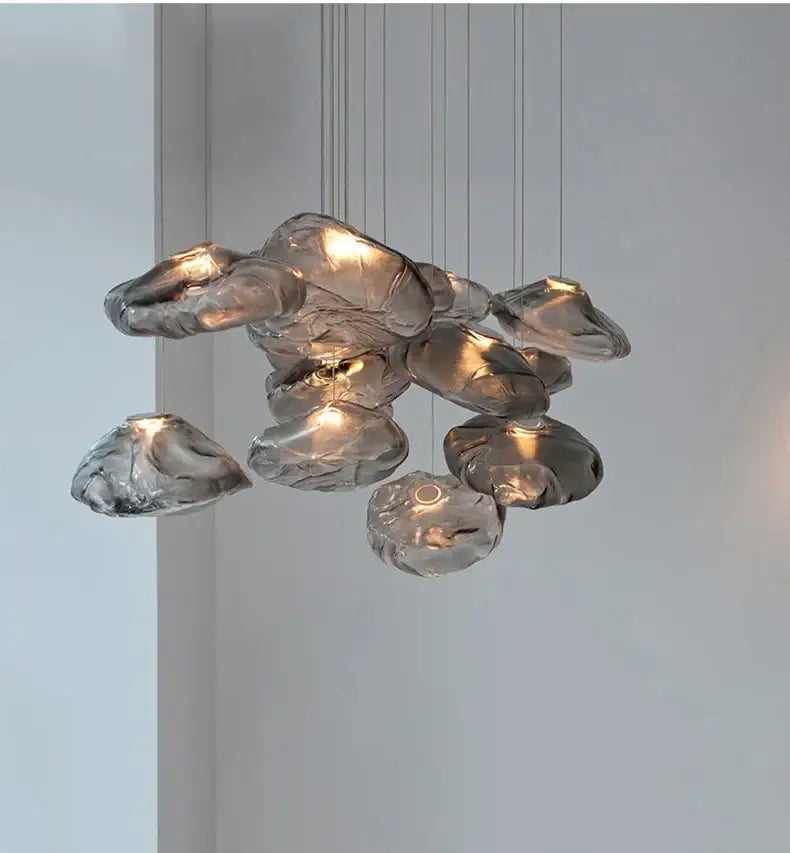 Modern gray cloud glass pendant lights living room fixture