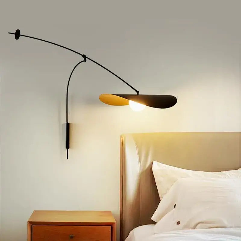 Modern gray & wood adjustable led pendant chandelier dining room