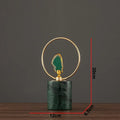 Modern green and gold agate crafts marble base art for living room