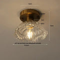 Modern green glass leaf flush mounted ceiling light bedroom