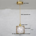 Modern green mosaic glass pendant light kitchen brass accented lamp