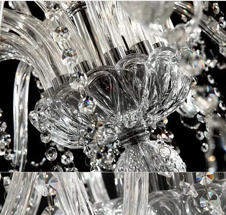 Modern hand blown crystal chandelier light for dining room