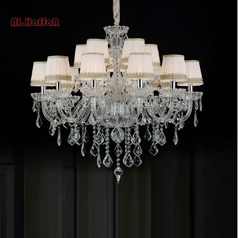 Modern hand blown crystal chandelier light for dining room