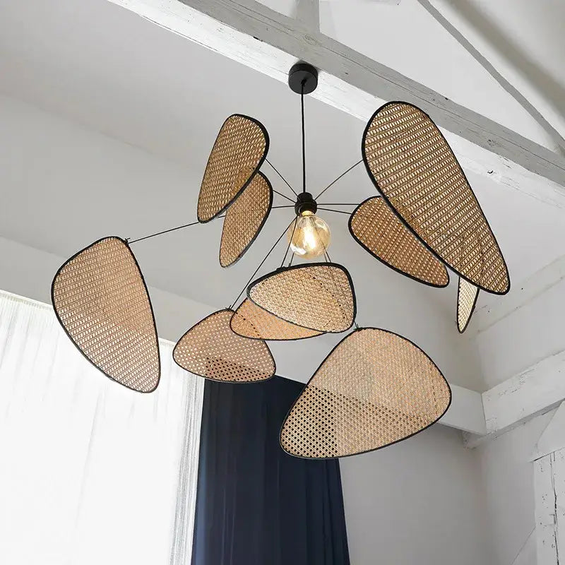 Modern hand made rattan pendant light for living room