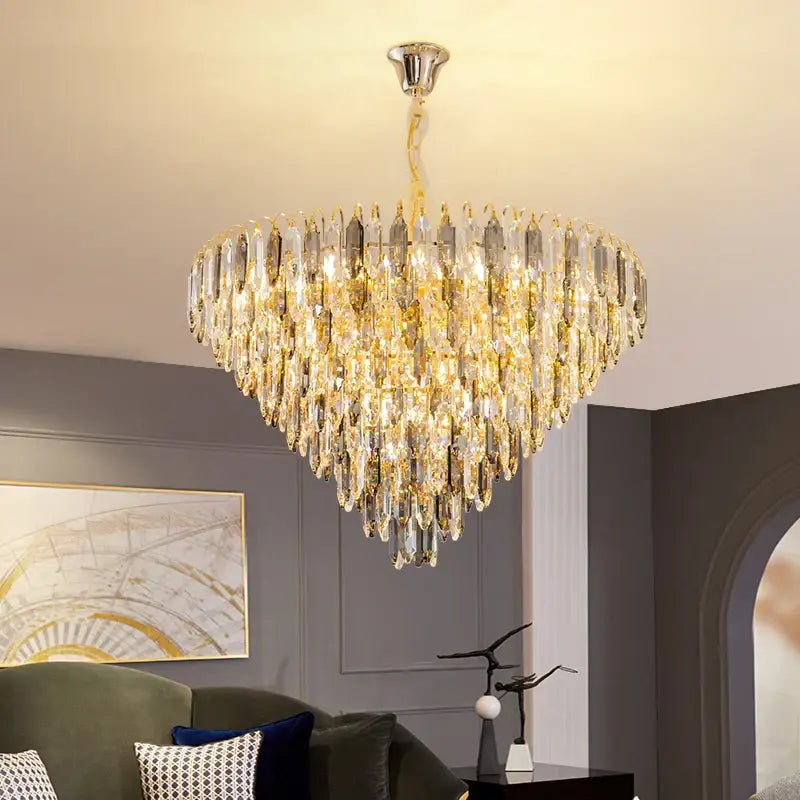 Modern heart shaped gold decorbites crystal chandelier living room