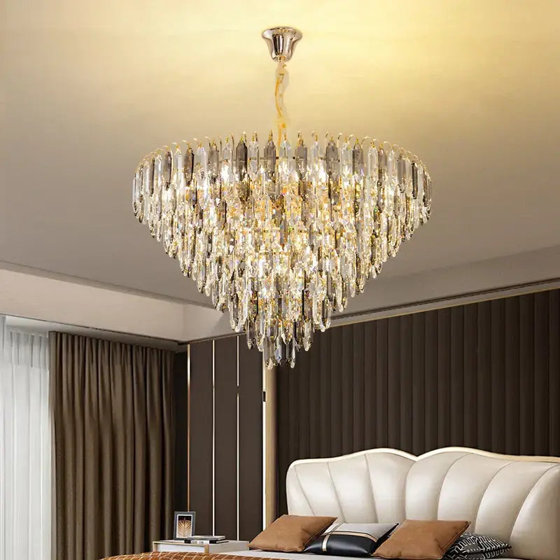 Modern heart shaped gold decorbites crystal chandelier living room