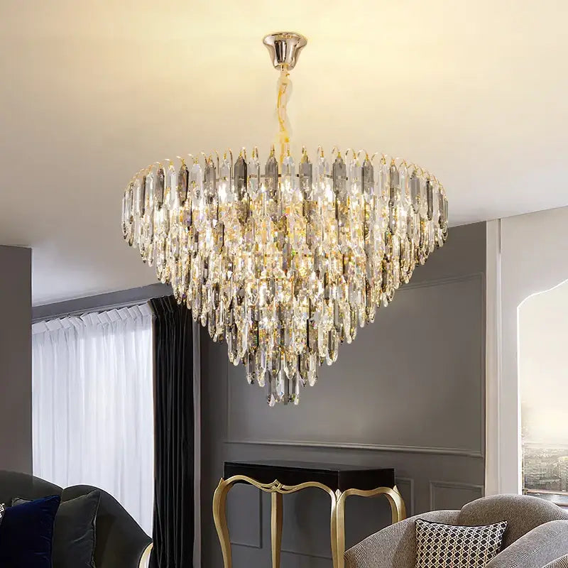 Modern heart shaped gold decorbites crystal chandelier living room