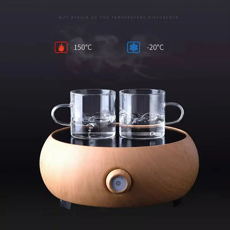 Modern heat resistant clear glass tea cup set dining room mugs