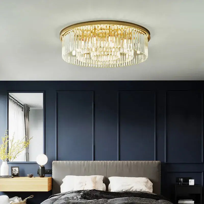 Modern industrial black decorbites crystal ceiling chandelier dining room