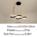 Modern infinity loop gold led pendant light dining room