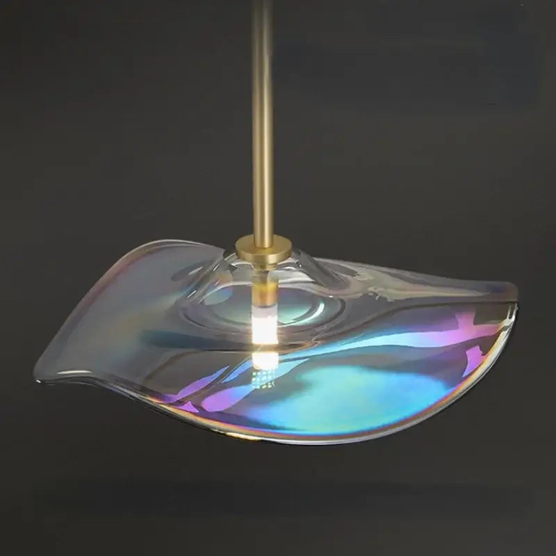 Modern iridescent glass plated pendant lamp kitchen lighting