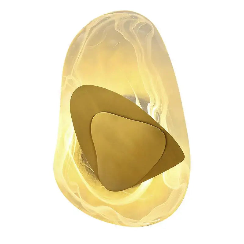 Modern irregular graphic wall light bedroom frosted glass sconce