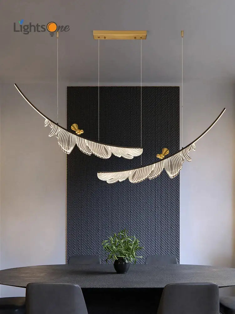 Modern italian copper chandelier gold bird pendant light dining room
