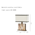 Modern italian luxury metallic table lamp bedroom beige & black