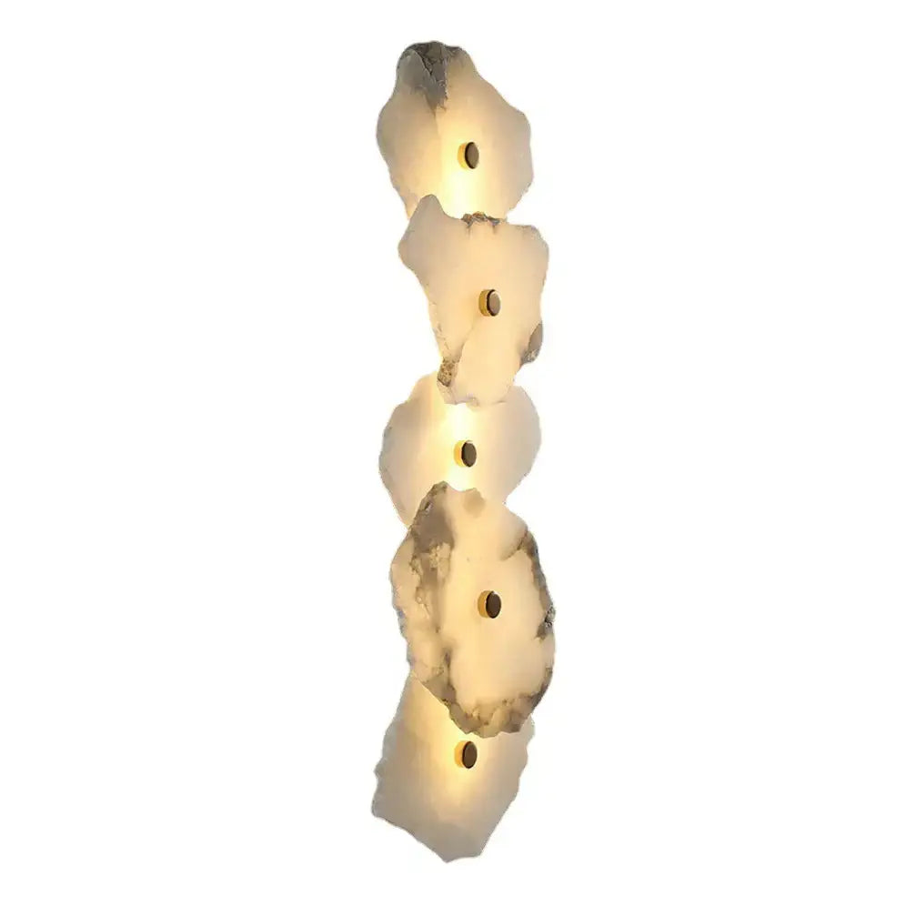 Modern ivory white marble led ceiling light living room fixture