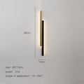Modern led black wall lamp set for living room with gold glow