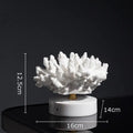 Modern light blue coral resin statue living room decoration