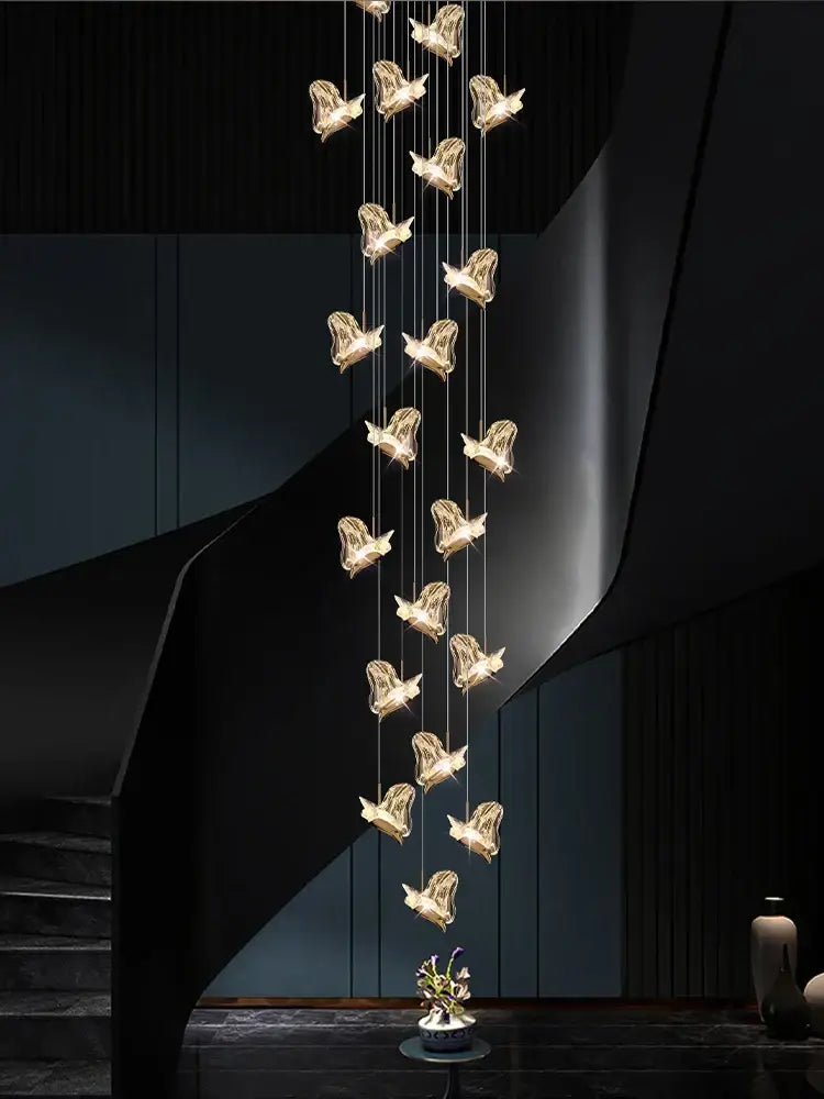 Modern luxury butterfly gold decorbites crystal chandelier living room