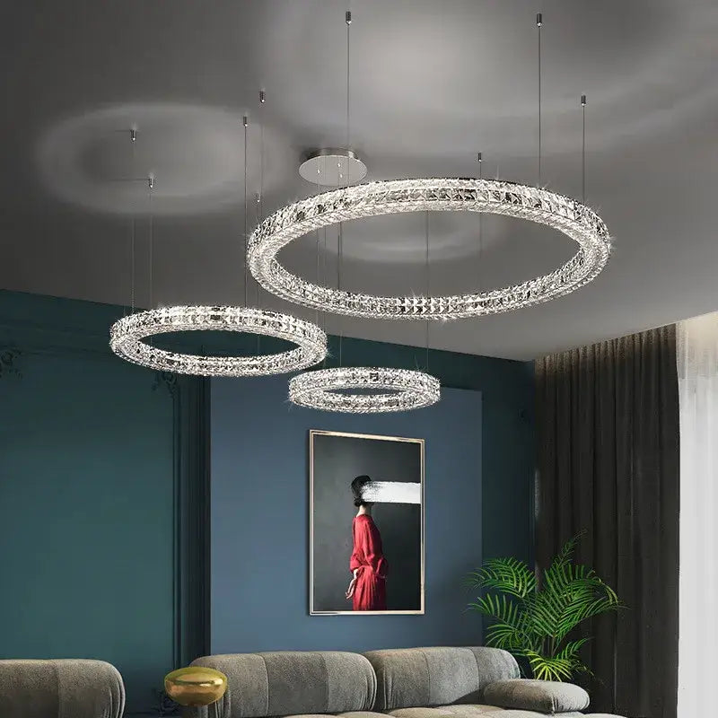 Modern luxury chrome decorbites crystal led chandelier dining room