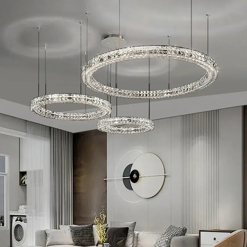 Modern luxury chrome decorbites crystal led chandelier dining room