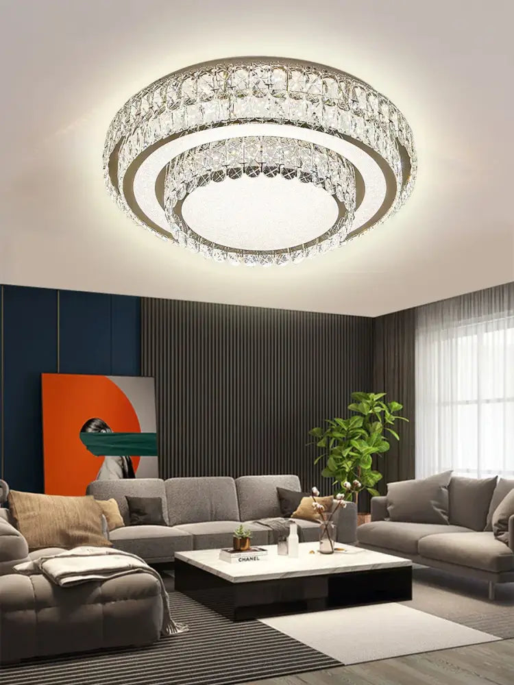 Modern luxury crystal led ceiling lamp bedroom chandelier