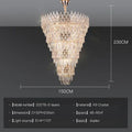Modern luxury crystal led chandelier stairway villa light